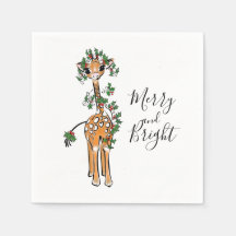 Festive-julgiraffe, röd grönt