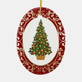 Festive Julgran Anpassningsbar Julgransprydnad Keramik