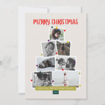 Festive Julgran Collage Photo Card
