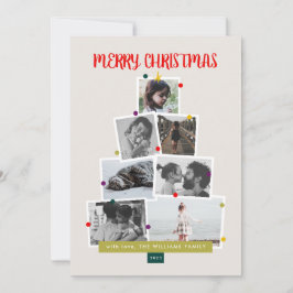 Festive Julgran Collage Photo Card Julkort