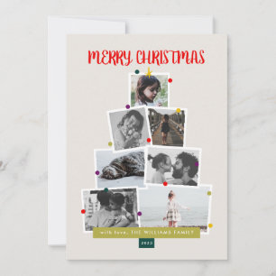 Festive Julgran Collage Photo Card Julkort