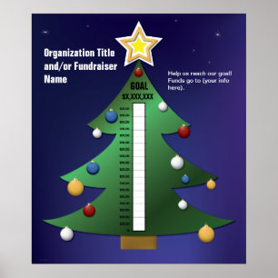 Festive Julgran-diagram Poster