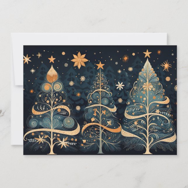 Festive Julgran Greeting Card Julkort (Framsida)