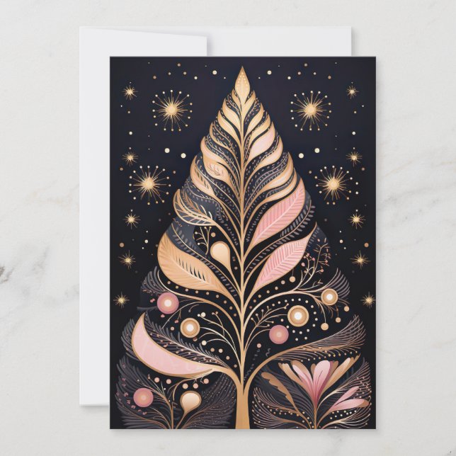 Festive Julgran Greeting Card Julkort (Framsida)