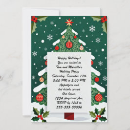 Festive Julgran Julfest Inbjudningar