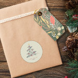 Festive Julgran Paw Skriv ut dekorationsstämpel Runt Klistermärke<br><div class="desc">Sprid helgdag cheva med det här vackra anpassadet-klistermärket! Med ett minimalistiskt Julgran som dekoreras med röda och grönt tryckkonturer som dekorationer är det perfekten som är utformad för djurälskare. Använda det för att anpassa presentinslagning, party favors, helgdagskort eller andra festliga projekt. Anpassa enkelt med din egen text eller ditt eget...</div>