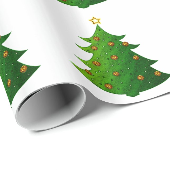 Festive Julgran Presentpapper (Rullad Hörn)