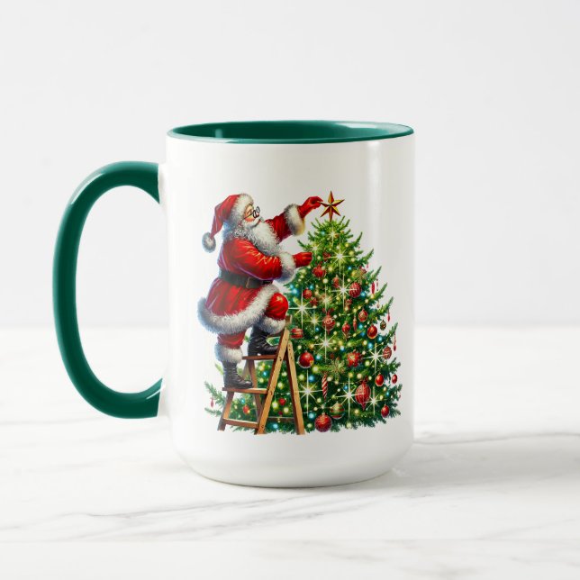 Festive Julgran Santa Mugg (Vänster)