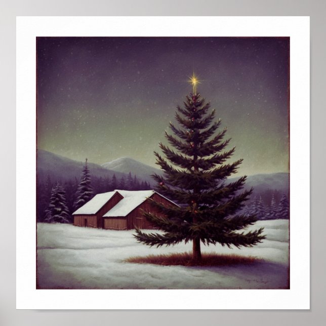 Festive Julgran Wall Art Art Poster (Framsidan)