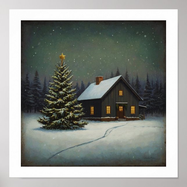 Festive Julgran Wall Art Art Poster (Framsidan)