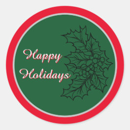 Festive julklapp runt klistermärke