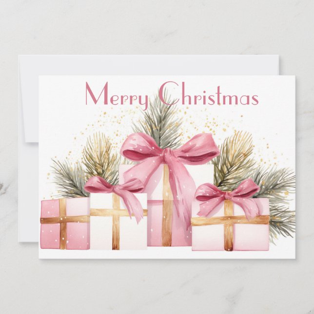 Festive-julklappar - platta Helgdag Julkort (Framsida)