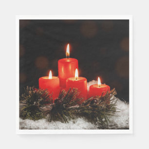 Festive julljus pappersservett