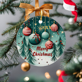 Festive julprydnader julgransprydnad keramik