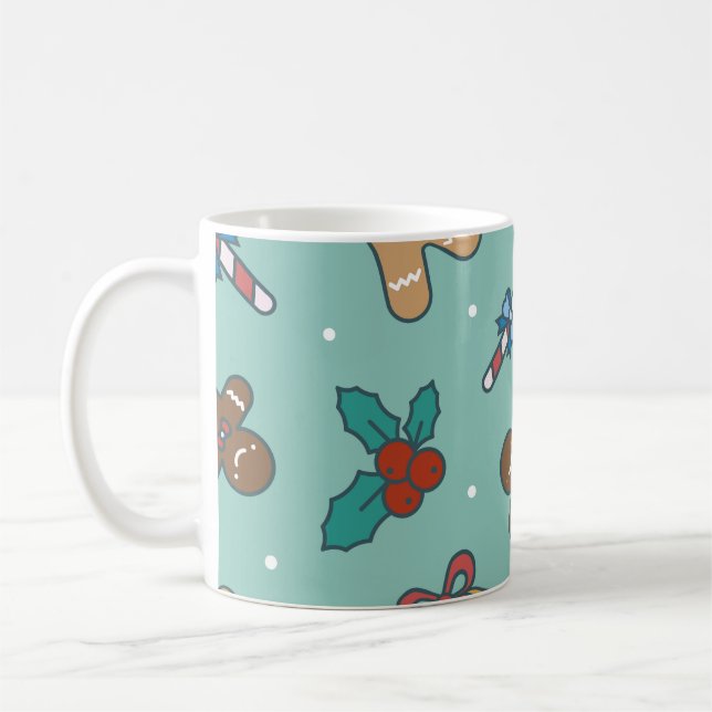 Festive julsötare design kaffemugg (Vänster)