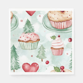 Festive julsötsaker pappersservett