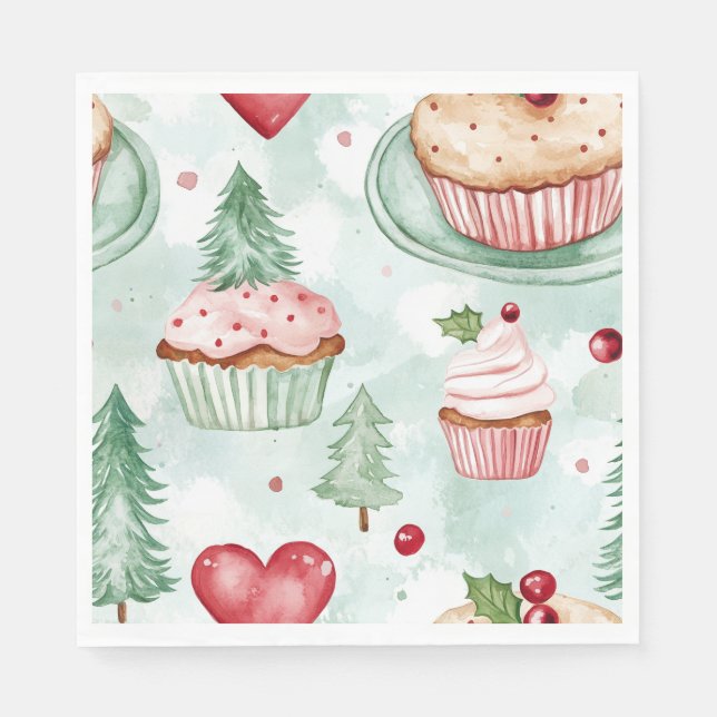 Festive julsötsaker pappersservett (Framsidan)