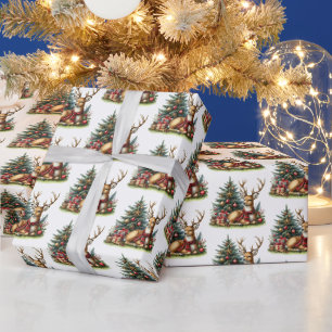 Festive jultomte renar presentpapper