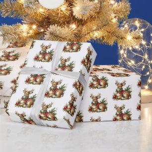 Festive jultomte renar presentpapper