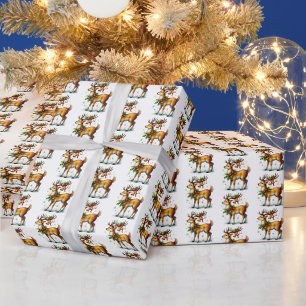 Festive jultomte renar presentpapper