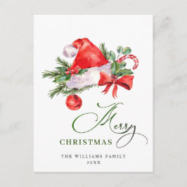 Festive Jultomten Hat jul Hälsning Helgdag Vykort