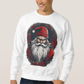 Festive Jultomten jul T-Shirt - Helgdag Gi Lång Ärmad Tröja