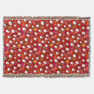 Festive Jultomten Mönster Throw Blanket Filt