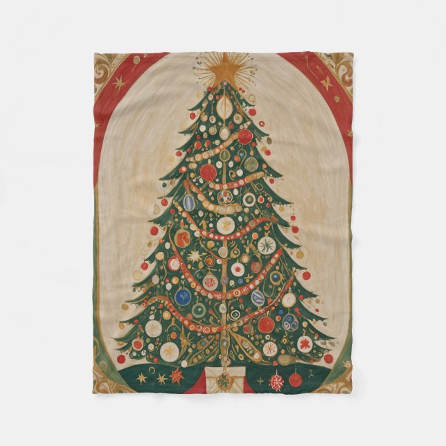 Festive Kaleidoscope Fleecefilt (Framsidan)