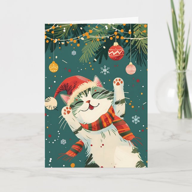 Festive Kattdjur Kort (Framsida)