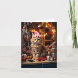 Festive Kattunge Anteckningskort