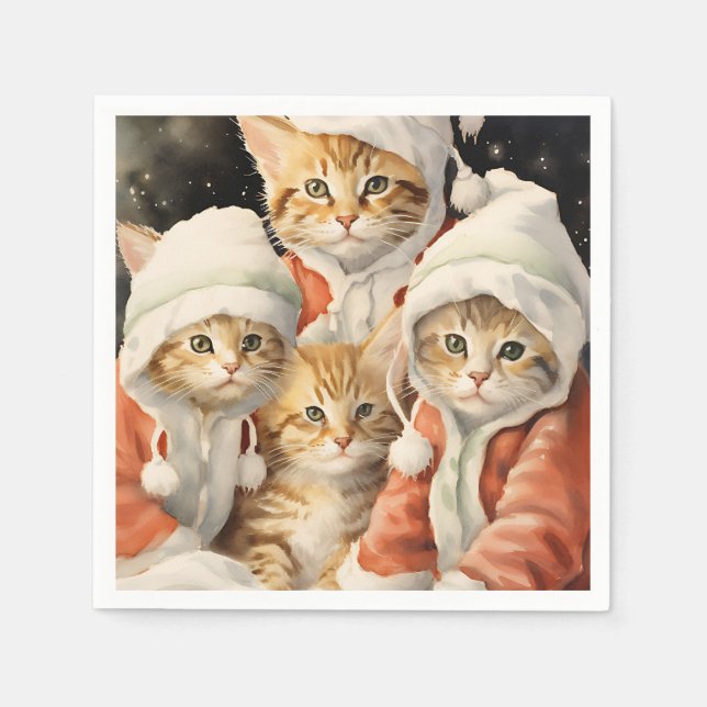 Festive Kattunge Pappersservett (Framsidan)