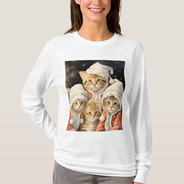 Festive Kattunge T Shirt (Framsida)