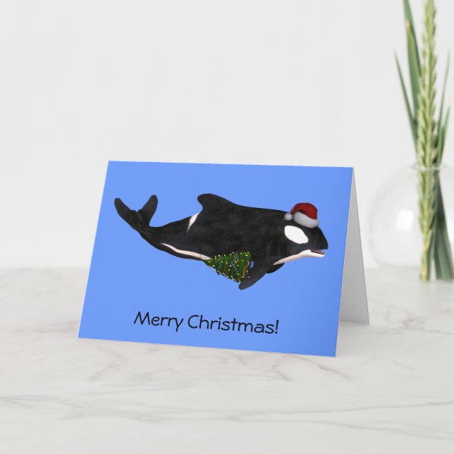 Festive Killer Whale Helgkort (Framsida)