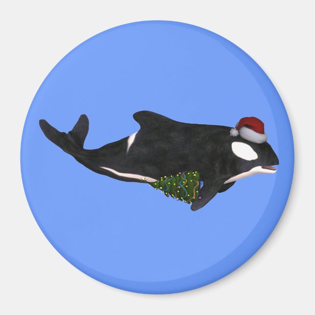 Festive Killer Whale Magnet (Framsidan)