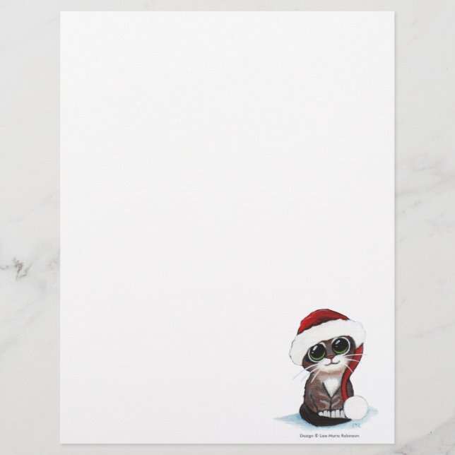 Festive Kitten Jul Letterhead (Framsida)