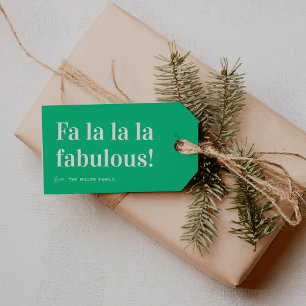 Festive La La Fabulous jul Presentetikett