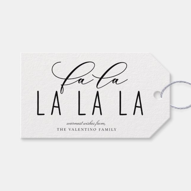 Festive La La Golden Polka Dot Helgdag Presentetikett (Framsidan (Horisontell))