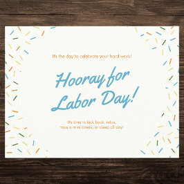 Festive Labour Day Firande Helg Vykort