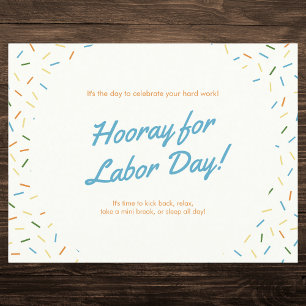 Festive Labour Day Firande Helg Vykort