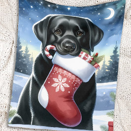 Festive Labrador Retriever Hund älskare jul Fleecefilt