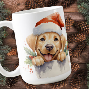 Festive Labrador Retriever jul Puppy Hund Kaffemugg