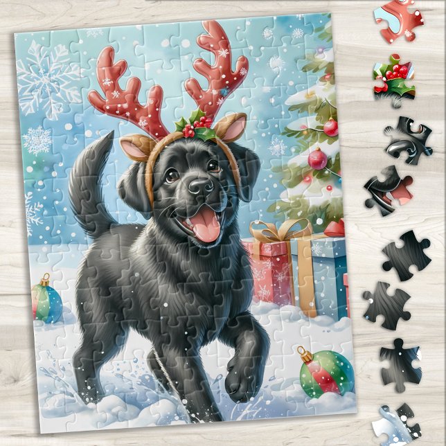 Festive Labrador Retriever Puppy-Hund Pussel (Skapare uppladdad)