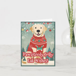 Festive Labrador Retriever Ugly jul Sweater Helgkort
