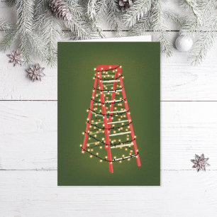 Festive Ladder Design Bygg Construction Helgkort
