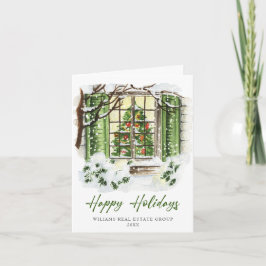 Festive Land House-julföretag Hälsning Helgkort