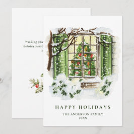 Festive Land House-julhuset Hälsning Julkort
