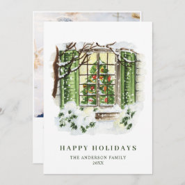 Festive Land House-julhuset Hälsning Julkort