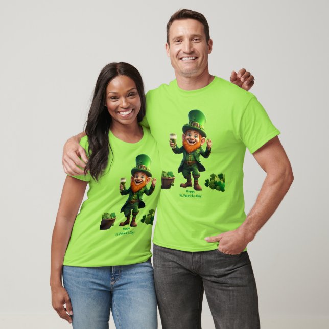 Festive Leprechaun St. Patrick's Day T Shirt (Unisex)