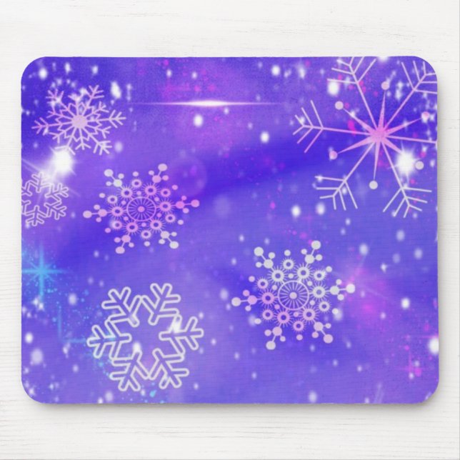 Festive Lila Snowflake Stars jul Party Musmatta (Framsidan)