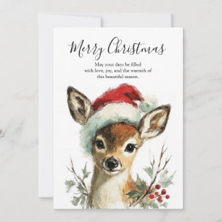 Festive Little Reindeer Julkort